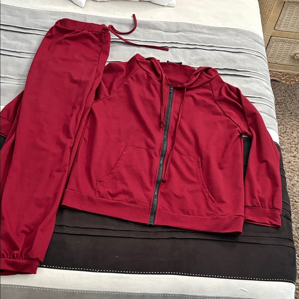 Women's Red Track Suit